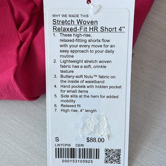 NWT Relaxed Fit HR Short Lululemon - Picture 6 of 6
